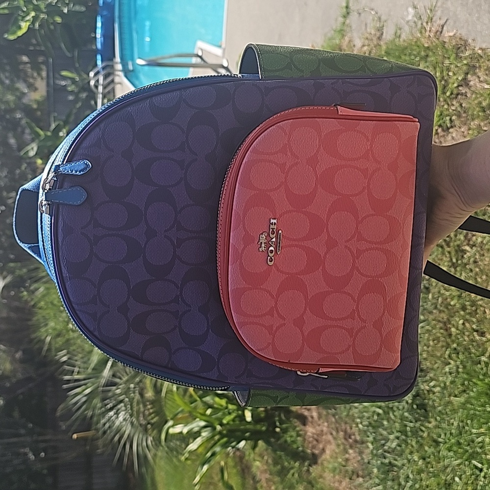 Coach Colorblock court backpack
